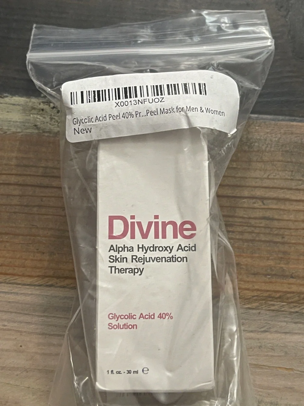 Divine Pro Skincare Glycolic Acid 40% Solution AHA Peel 1 oz NEW